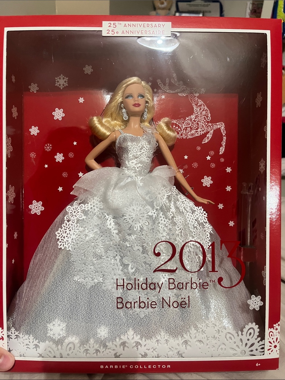 Barbie 2013 Holiday Doll in Sparkling White Lace Gown
